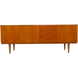 Sideboard | Teak | Mid-Century Modern | Houten Greepjes | 194 Cm