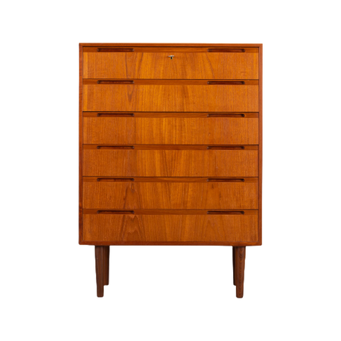 Deens Midcentury Design Hoge Teak Ladekast