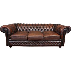 Stoere Geleefde Rundleren Ruime 2,5 Zits Chesterfield Bank