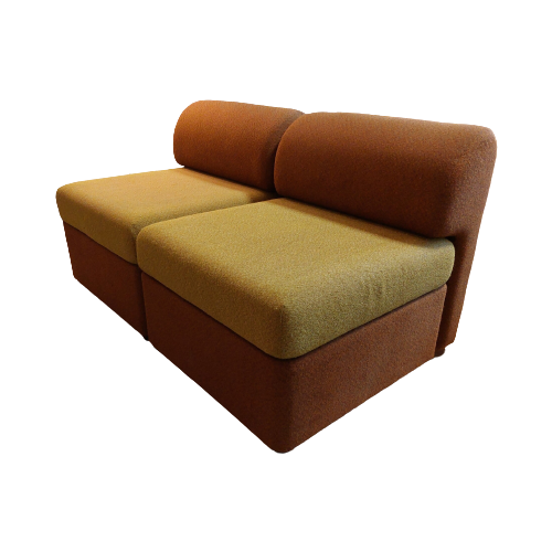 Twee Sofa / Bank Elementen Space Age Jaren 70