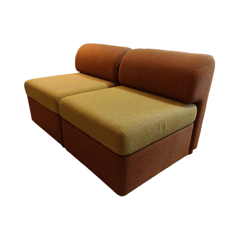 Twee Sofa / Bank Elementen Space Age Jaren 70