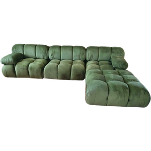 Velvet Mosgroene Couch / Zetel / Bank