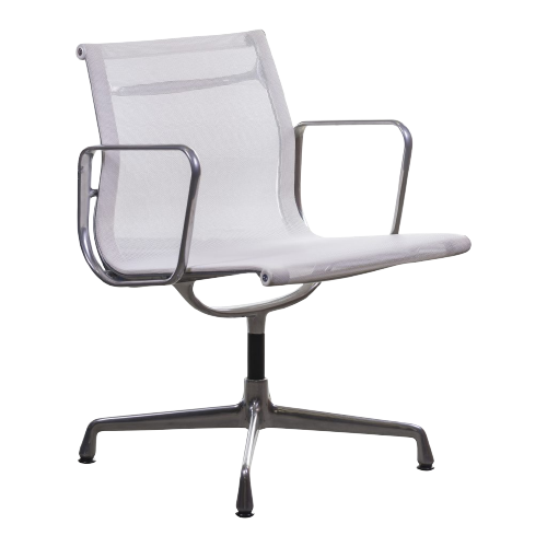 Vitra Ea107 Wit Netweave Onderstel Gepolijst Alu