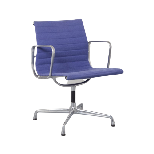 Vitra Eames Ea108 Paars/Blauw Hopsak Onderstel Gepolijst Alu