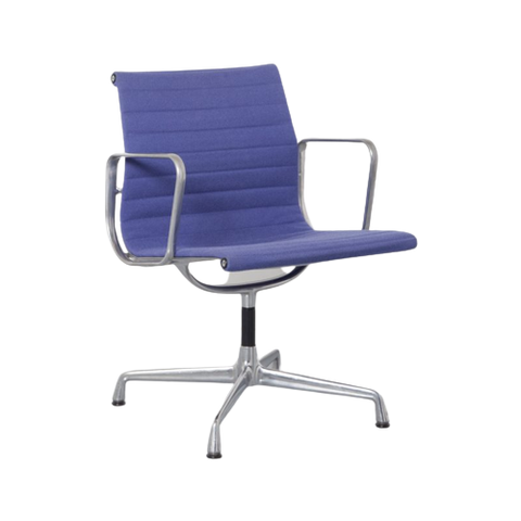 Vitra Eames Ea108 Paars/Blauw Hopsak Onderstel Gepolijst Alu