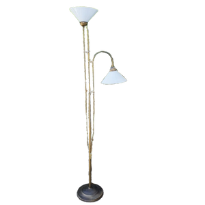 Vloerlamp Met 2 Opalinelampen - Leeslamp - Schemerlamp