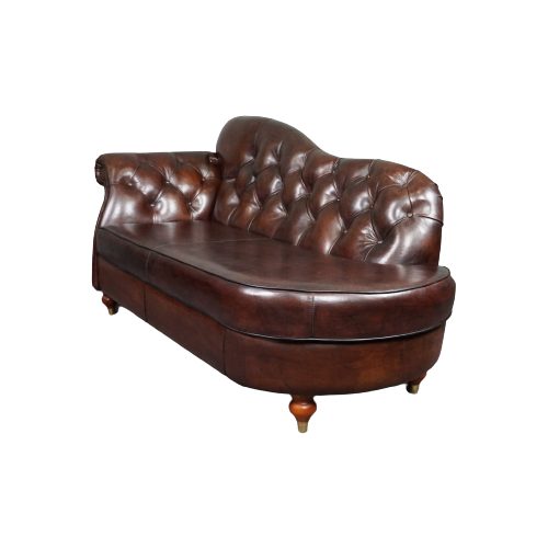 Waanzinnige Schapenleren Chesterfield Chaise Lounge