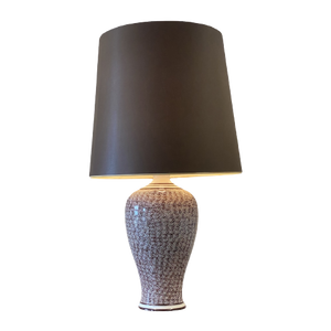 Xl Bruine Keramiek Tafellamp 91Cm Hoog - Schemerlamp - Lamp